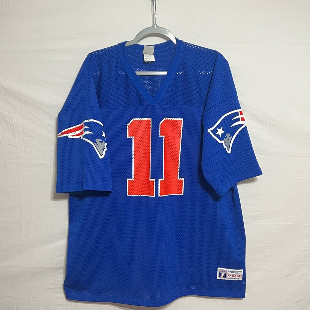Logo 7 New England Patriots Drew Bledsoe jersey